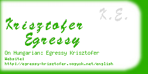 krisztofer egressy business card